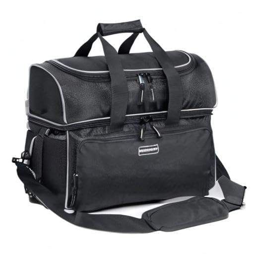 PaceArm 2 Ball Bowling Bag - Double Bowling Ball Bag with Dual Padded Holder & Mutiple Pockets - Fits Shoes Up to Mens Size 16 and Accessories