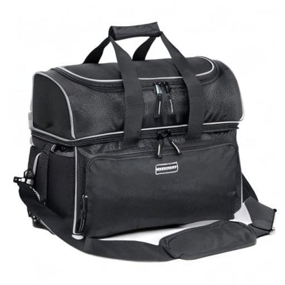 PaceArm 2 Ball Bowling Bag - Double Bowling Ball Bag with Dual Padded Holder & Mutiple Pockets - Fits Shoes Up to Mens Size 16 and Accessories