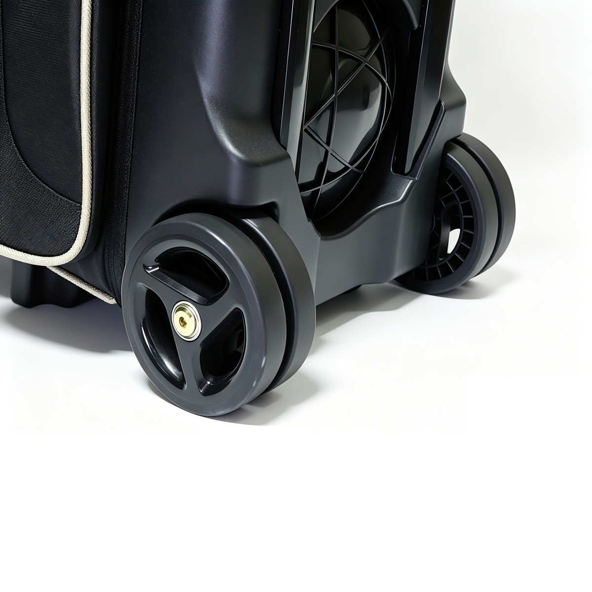 PaceArm Deluxe 4 Bowling Ball Roller Bag with Wide Smooth Wheels - 4 Large Accessory Pockets, Shoe Compartment, Extendable Handle