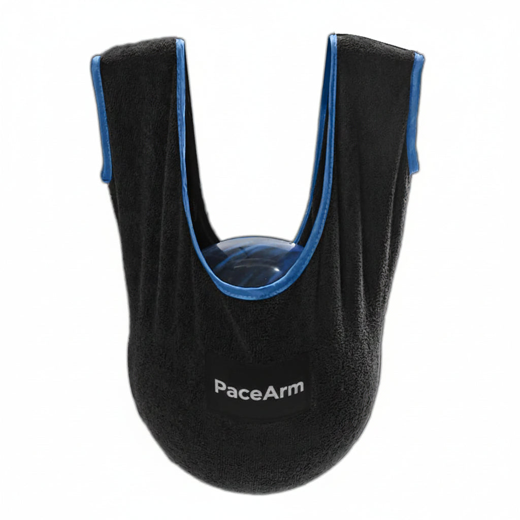 PaceArm Bowling Ball Polisher, Microfiber Bowling Towel See-Saw for Bowlers, Large Washable Bowling Shammy Seesaw, Ball Cleaner Holder Bag