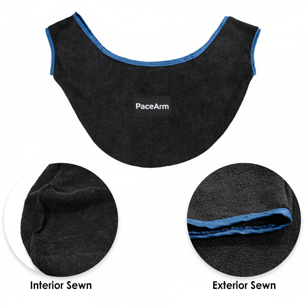 PaceArm Bowling Ball Polisher, Microfiber Bowling Towel See-Saw for Bowlers, Large Washable Bowling Shammy Seesaw, Ball Cleaner Holder Bag