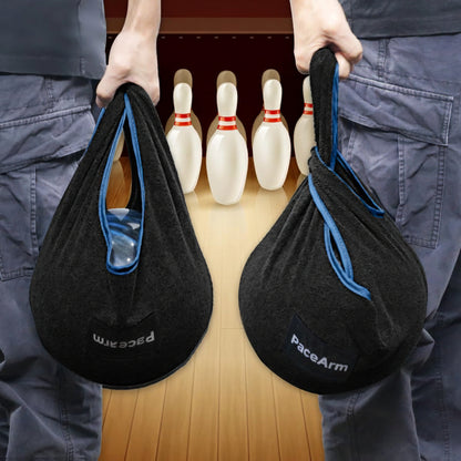 PaceArm Bowling Ball Polisher, Microfiber Bowling Towel See-Saw for Bowlers, Large Washable Bowling Shammy Seesaw, Ball Cleaner Holder Bag