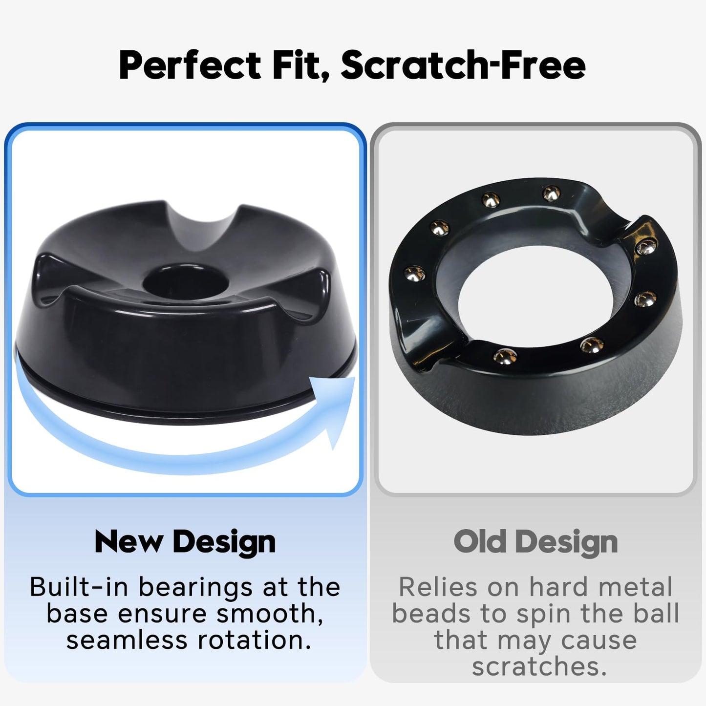 PaceArm Bowling Ball Spinner - Smooth Rotating Bowling Ball Cup Stand with Non-Slip Base, Scratch-Free & Silent Spin Bowling Ball Holder, Ideal Bowling Accessories for Men & Women