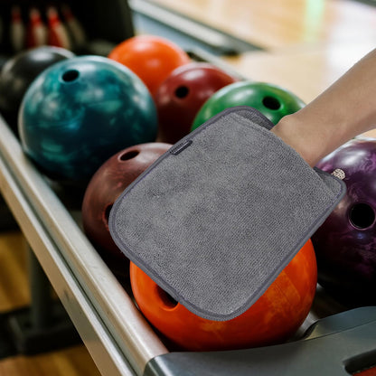 Bowling Towel Shammy Pad, Wearable Bowling Ball Towel Glove, Dual-Sided Microfiber Bowling Rag for Easy, Gentle, Deep Cleaning - Bowling Accessories for Men Women