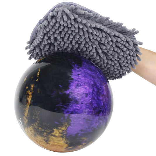 Bowling Towel Shammy Pad - Wearable Soft Bowling Ball Towel, Dual-Sided Chenille & Microfiber Bowling Rag for Easy, Gentle Cleaning, Highly Absorbent Bowling Accessories for Men Women