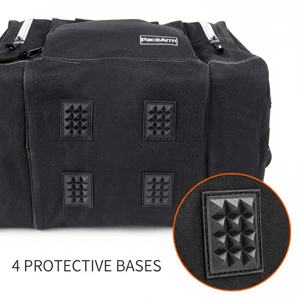 PaceArm Bowling Ball Bag for Single Ball, 2025 Bowling Bag with Plastic Ball Holder, Durable Bowling Tote Fits Bowling Shoes Up to Mens Size 14 and Accessories