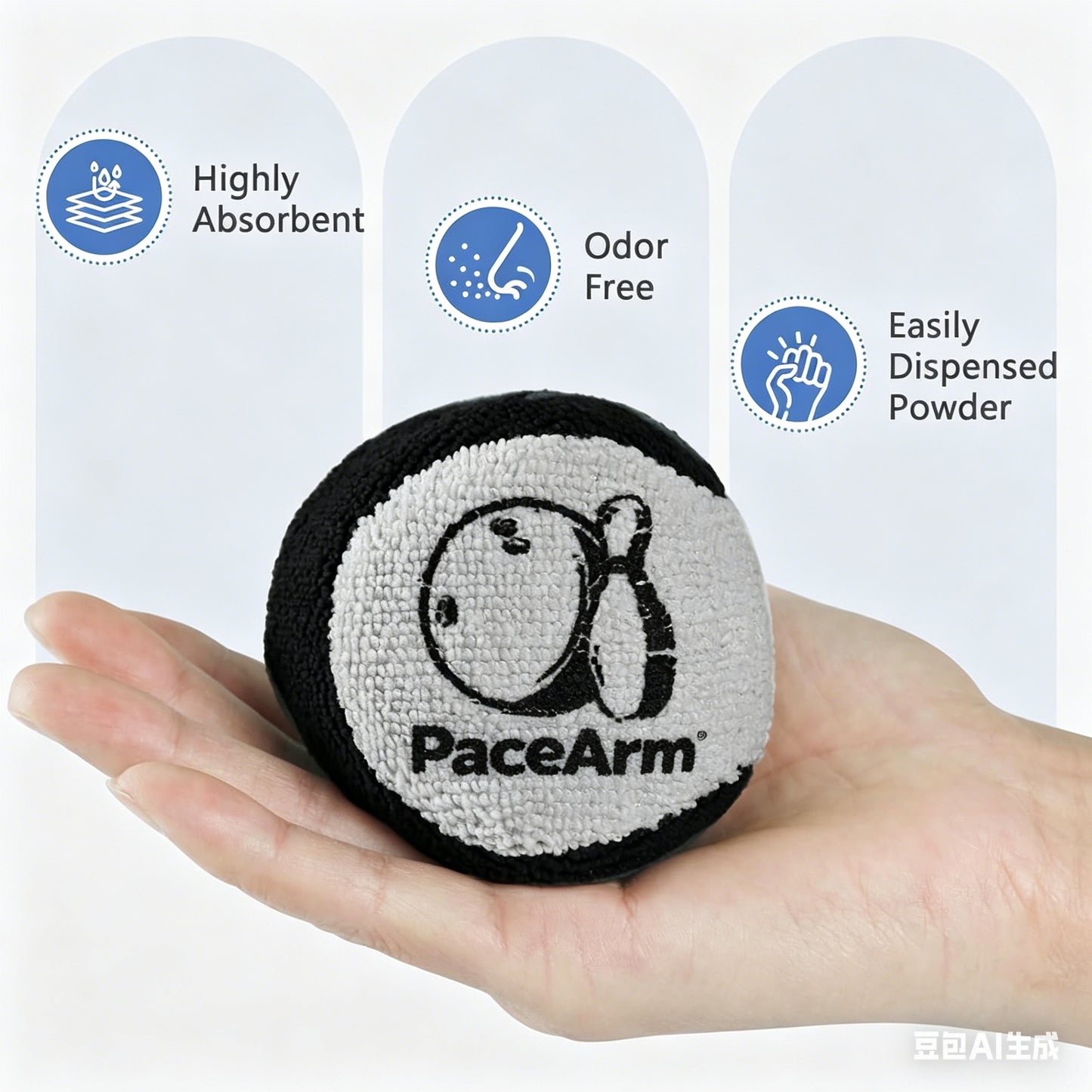 PaceArm Bowling Rosin Bag - Bowling Grip Sack for Hands, Durable Microfiber Rosin Bag, 2.5 Inch, 1-Pack