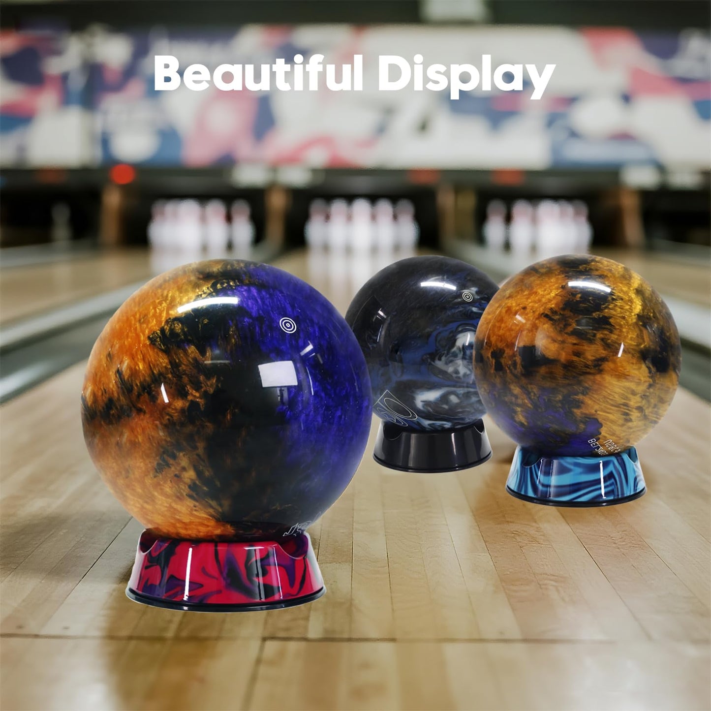 PaceArm Bowling Ball Spinner - Smooth Rotating Bowling Ball Cup Stand with Non-Slip Base, Scratch-Free & Silent Spin Bowling Ball Holder, Ideal Bowling Accessories for Men & Women