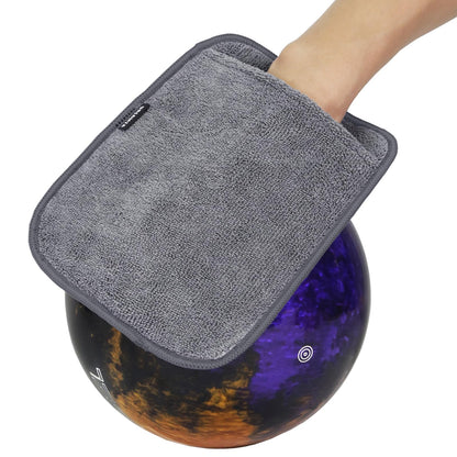 Bowling Towel Shammy Pad, Wearable Bowling Ball Towel Glove, Dual-Sided Microfiber Bowling Rag for Easy, Gentle, Deep Cleaning - Bowling Accessories for Men Women