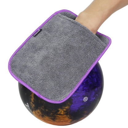 Bowling Towel Shammy Pad, Wearable Bowling Ball Towel Glove, Dual-Sided Microfiber Bowling Rag for Easy, Gentle, Deep Cleaning - Bowling Accessories for Men Women