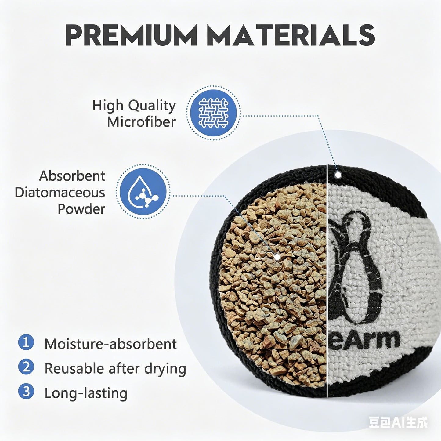 PaceArm Bowling Rosin Bag - Bowling Grip Sack for Hands, Durable Microfiber Rosin Bag, 2.5 Inch, 1-Pack