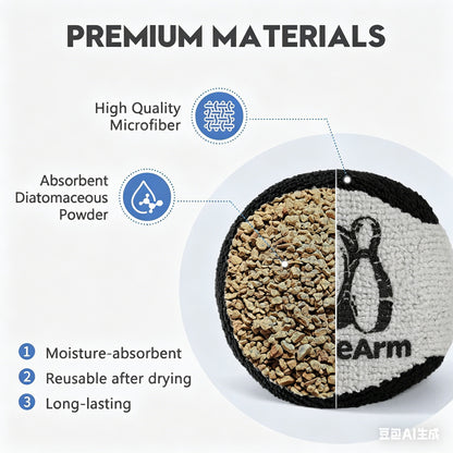 PaceArm Bowling Rosin Bag - Bowling Grip Sack for Hands, Durable Microfiber Rosin Bag, 2.5 Inch, 1-Pack