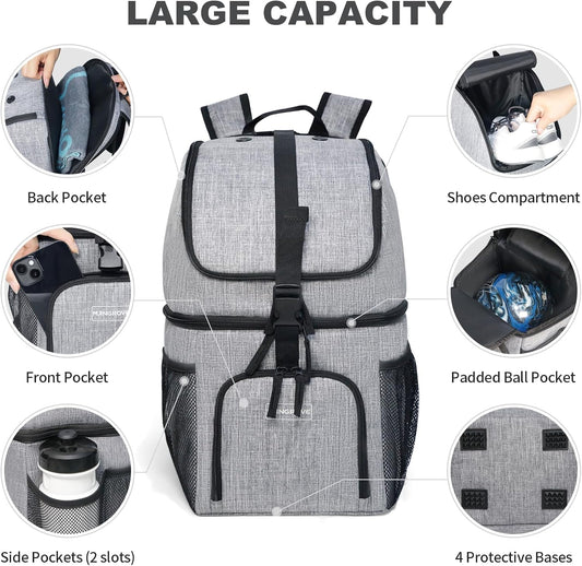 PaceArm Bowling Ball Bag, 2024 Bowling Backpack for 1 Ball, Bowling Bags with Padded Holder, Fits Bowling Shoes Up to Mens Size 14 and Accessories