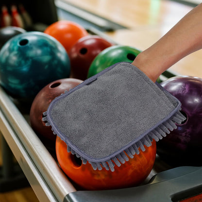 Bowling Towel Shammy Pad - Wearable Soft Bowling Ball Towel, Dual-Sided Chenille & Microfiber Bowling Rag for Easy, Gentle Cleaning, Highly Absorbent Bowling Accessories for Men Women