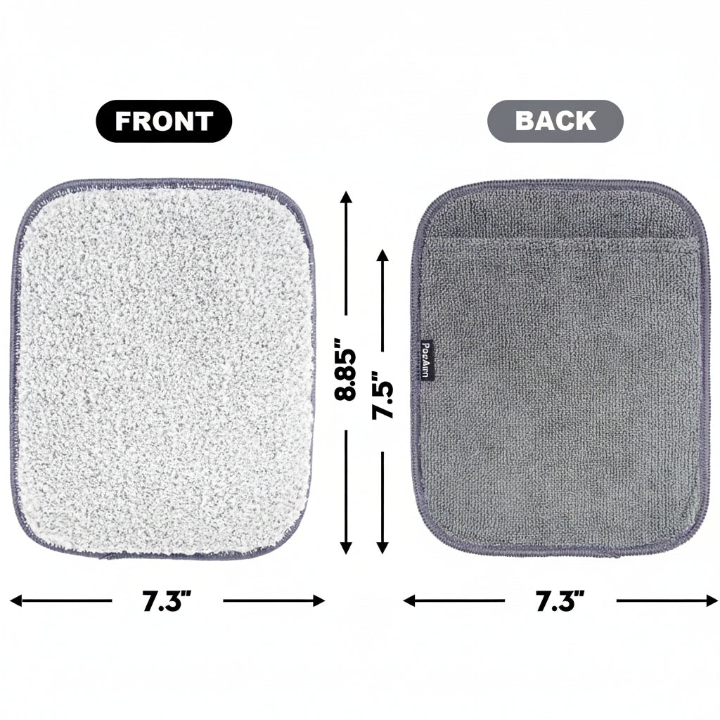 Bowling Towel Shammy Pad, Wearable Bowling Ball Towel Glove, Dual-Sided Microfiber Bowling Rag for Easy, Gentle, Deep Cleaning - Bowling Accessories for Men Women